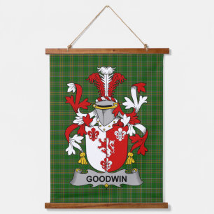 Irisches Goodwin Wappen Familienwappen Wandteppich Mit Holzrahmen