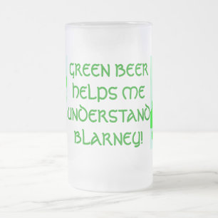 IRISCHES GRÜNBIER-Stangenglas Mattglas Bierglas