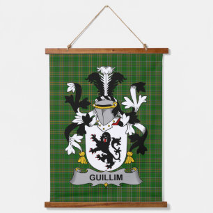 Irisches Guillim Wappen Familienwappen Wandteppich Mit Holzrahmen
