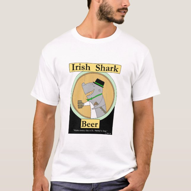 Irisches Haifisch-Bier T-Shirt (Vorderseite)