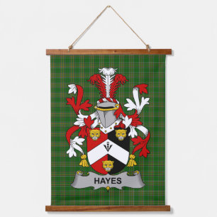 Irisches Hayes Wappen Familienwappen Wandteppich Mit Holzrahmen