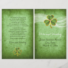 Irisches Hochzeitsprogramm für Klee und Schleier