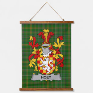 Irisches Hoey oder O_Hoey Wappen Familienwappen Wandteppich Mit Holzrahmen
