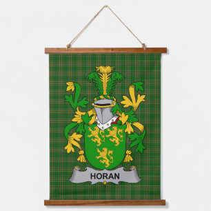 Irisches Horan oder O_Horan Wappen Familienwappen Wandteppich Mit Holzrahmen