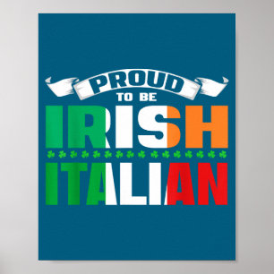 Irisches italienisches Erbe Design Stolz, irisch z Poster