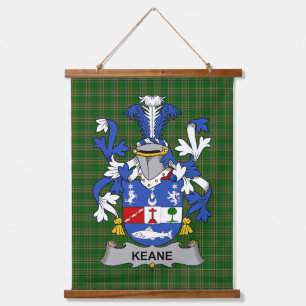 Irisches Keane oder O_Cahan Wappen Familienwappen Wandteppich Mit Holzrahmen