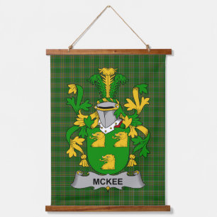 Irisches Kee oder McKee Wappen Familienwappen Wandteppich Mit Holzrahmen