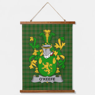 Irisches Keefe oder O_Keefe Wappen Familienwappen Wandteppich Mit Holzrahmen