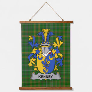 Irisches Kenney oder O_Kenny Wappen Familienwappen Wandteppich Mit Holzrahmen