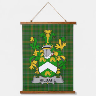 Irisches Kildahl Wappen Familienwappen Wandteppich Mit Holzrahmen