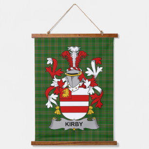Irisches Kirby oder O_Kirby Wappen Familienwappen Wandteppich Mit Holzrahmen