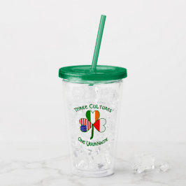 Irisches Kleeblatt für die polnische Flagge Person Acryltrinkbecher