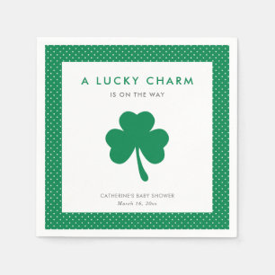 Irisches Kleeblatt-glückliche Charme-Baby-Dusche Serviette