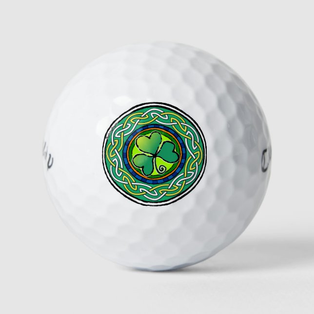irisches Kleeblatt Golfball (Vorderseite)
