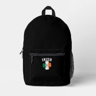 Irisches Kleeblatt Irland Flagge St. Patrick Tag V Bedruckter Rucksack