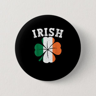 Irisches Kleeblatt Irland Flagge St. Patrick Tag V Button