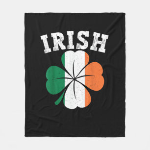 Irisches Kleeblatt Irland Flagge St. Patrick Tag V Fleecedecke