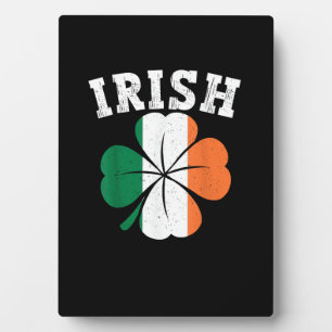 Irisches Kleeblatt Irland Flagge St. Patrick Tag V Fotoplatte