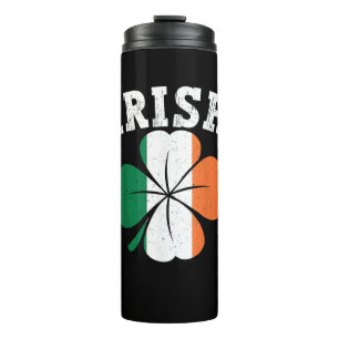 Irisches Kleeblatt Irland Flagge St. Patrick Tag V Thermosbecher