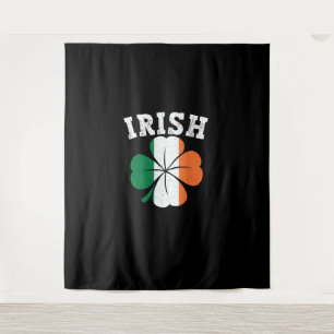 Irisches Kleeblatt Irland Flagge St. Patrick Tag V Wandteppich