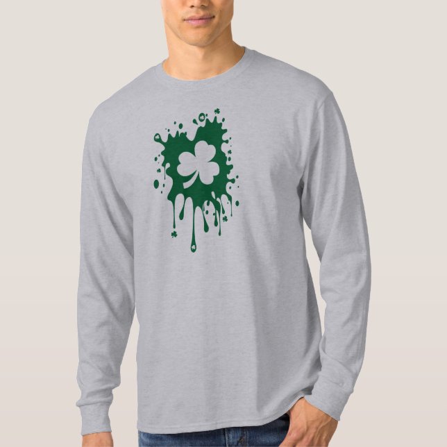 Irisches Kleeblatt platsch! T-Shirt (Vorderseite)