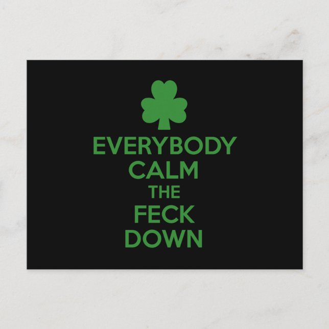 irisches Kleeblatt Postkarte (Vorderseite)