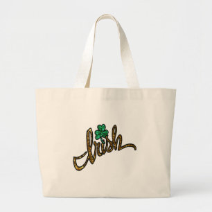 irisches Kleeblatt Shamrock Jumbo Stoffbeutel