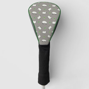 Irisches Kleeblatt-und Schaf-Muster Golf Headcover