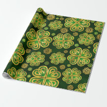 Irisches Kleeblatt Vierblatt Lucky Clover Pattern