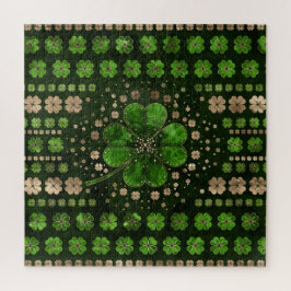 Irisches Kleeblatt Vierblättriges Kleeblatt Malach Puzzle
