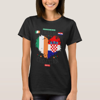Irisches kroatisches Flaggen-Idee für Frauen & Kro T-Shirt