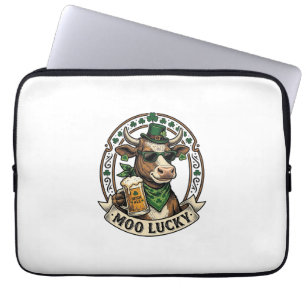 Irisches Kuh-Shirt Vintage St. Patrick Bier Design Laptopschutzhülle