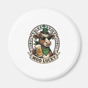 Irisches Kuh-Shirt Vintage St. Patrick Bier Design Magnet
