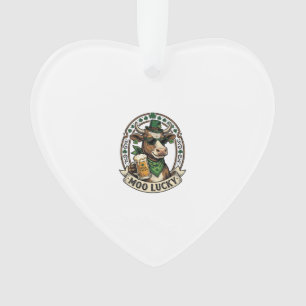 Irisches Kuh-Shirt Vintage St. Patrick Bier Design Ornament