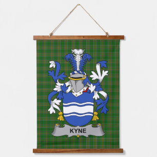 Irisches Kyne oder O_Kyne Wappen Familienwappen Wandteppich Mit Holzrahmen