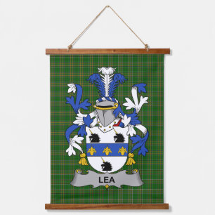 Irisches Lea oder McLea Wappen Familienwappen Wandteppich Mit Holzrahmen