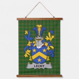 Irisches Lecky oder Lackey Wappen Familienwappen Wandteppich Mit Holzrahmen
