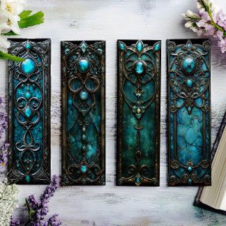 Irisches Lesezeichen, Turqoise Silver Celtic Lesez