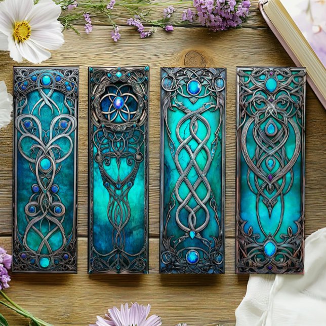 Irisches Lesezeichen, Turqoise Silver Celtic Lesez (Von Creator hochgeladen)