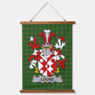 Irisches Locke-Wappen Familienwappen Wandteppich Mit Holzrahmen