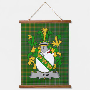 Irisches Low Wappen Familienwappen Wandteppich Mit Holzrahmen
