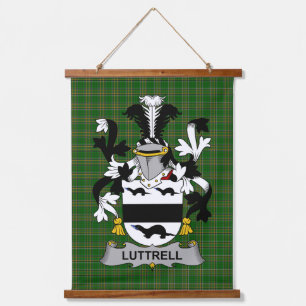 Irisches Luttrell Wappen Familienwappen Wandteppich Mit Holzrahmen