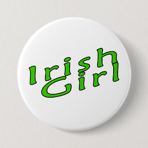 Irisches Mädchen Button