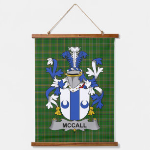 Irisches McCall-Wappen Familienwappen Wandteppich Mit Holzrahmen