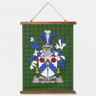 Irisches McClure Wappen Familienwappen Wandteppich Mit Holzrahmen