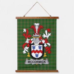 Irisches McCormick-Wappen Familienwappen Wandteppich Mit Holzrahmen