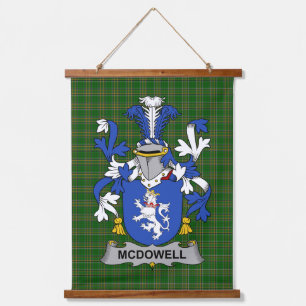 Irisches McDowell Wappen Familienwappen Wandteppich Mit Holzrahmen