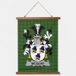 Irisches McQuay oder MacQuay Wappen Familienwappen Wandteppich Mit Holzrahmen