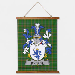 Irisches McRery oder McCrery Wappen Familienwappen Wandteppich Mit Holzrahmen