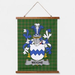 Irisches Meighe Wappen Familienwappen Wandteppich Mit Holzrahmen
